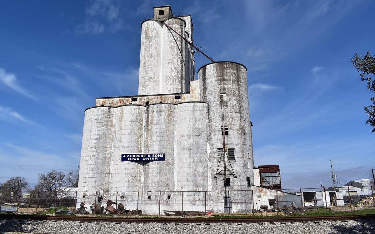 Historic grain silos in Katy, Texas
