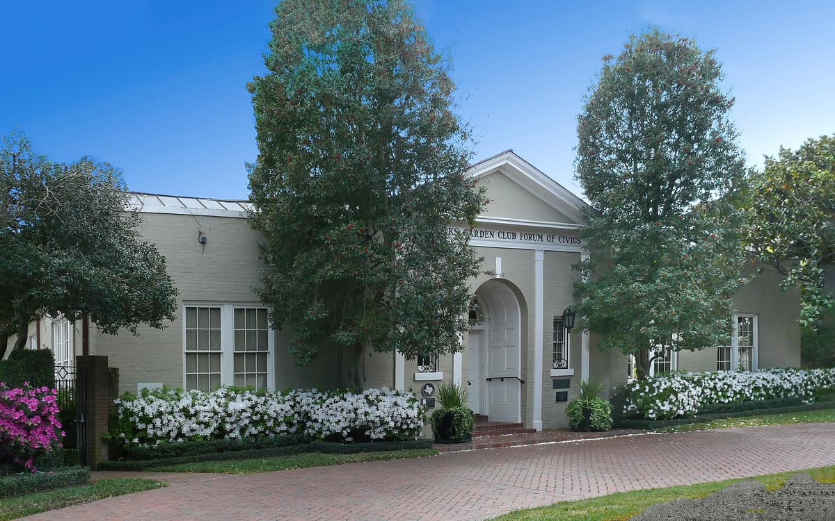 The River Oaks Garden Club Forum of Civics building in River Oaks, Houston